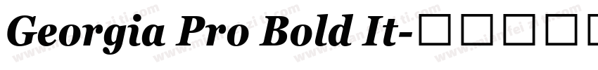 Georgia Pro Bold It字体转换
